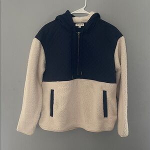 BearPaw Navy Blue and Cream Hoodie